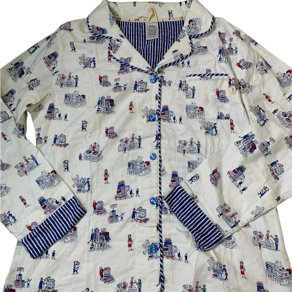 Munki Munki Women’s Flannel Costco Theme Pajamas Set Large - Picture 3 of 8